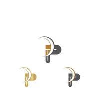 Initial letter pp logo or p logo vector design template