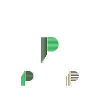 Initial letter pp logo or p logo vector design template