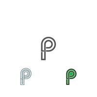 Initial letter pp logo or p logo vector design template