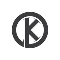 Initial letter ko logo or ok logo vector design template