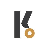 Initial letter ko logo or ok logo vector design template
