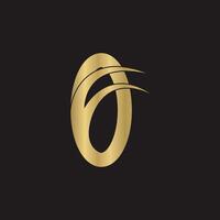 Alphabet Initials logo FO, OF, F and O vector