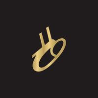 Alphabet Initials logo FO, OF, F and O vector