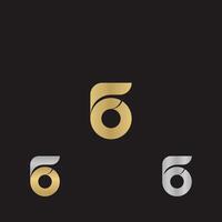 Alphabet Initials logo FO, OF, F and O vector