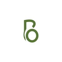 Initial letter ob or bo logo vector design template