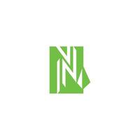 Initial letter nv logo or vn logo vector design template