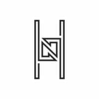 Initial nh letter logo vector template design. Creative abstract letter hn logo design. Linked letter hn logo design.