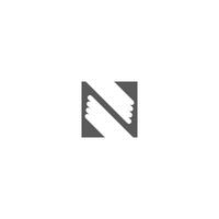 N logo or NN logo and icon design vector