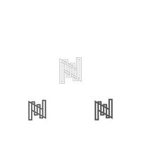 N logo or NN logo and icon design vector