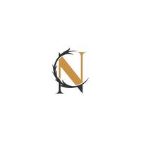 norte logo o nn logo y icono diseño vector