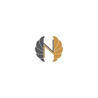 N logo or NN logo and icon design vector