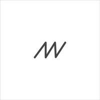 Initial letter wm logo or mw logo vector design template