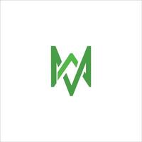 Initial letter wm logo or mw logo vector design template