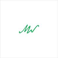 Initial letter wm logo or mw logo vector design template