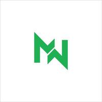 Initial letter wm logo or mw logo vector design template