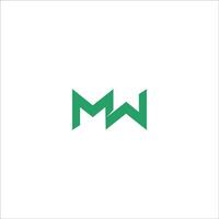 Initial letter wm logo or mw logo vector design template