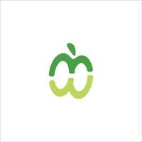 Initial letter wm logo or mw logo vector design template