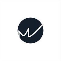 Initial letter mv  logo or vm logo vector design template