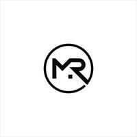 Initial letter mr  logo or rm logo vector design template