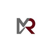 Initial letter mr  logo or rm logo vector design template