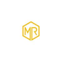 Initial letter mr  logo or rm logo vector design template