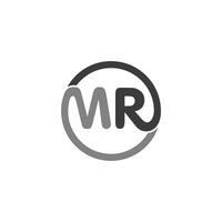 Initial letter mr  logo or rm logo vector design template