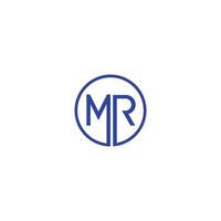 Initial letter mr  logo or rm logo vector design template