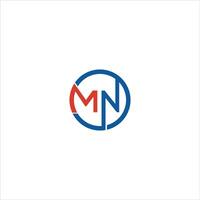 Initial letter mn or nm logo vector design template