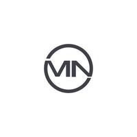 Initial letter mn or nm logo vector design template