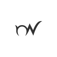 NW, WN, W AND N Abstract initial monogram letter alphabet logo design vector