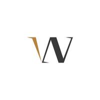 noroeste, wn, w y norte resumen inicial monograma letra alfabeto logo diseño vector