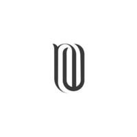 Alphabet Initials logo NW, WN, N and W vector
