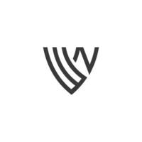 Alphabet Initials logo NW, WN, N and W vector