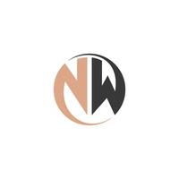 Alphabet Initials logo NW, WN, N and W vector