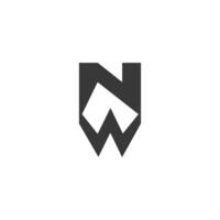 Alphabet Initials logo NW, WN, N and W vector