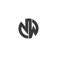 Alphabet Initials logo NW, WN, N and W vector