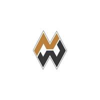 Alphabet Initials logo NW, WN, N and W vector