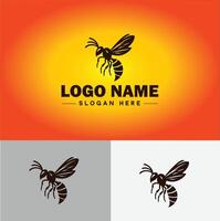 wasp logo vector art icon graphics for company brand business icon wasp Logo template