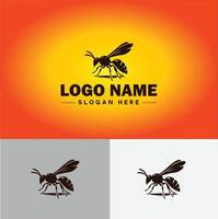 wasp logo vector art icon graphics for company brand business icon wasp Logo template