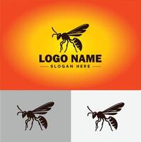 wasp logo vector art icon graphics for company brand business icon wasp Logo template