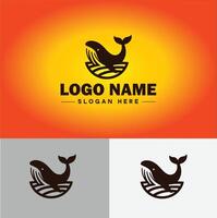 Shark logo vector art icon graphics for company brand business icon shark logo template