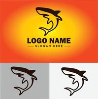 Shark logo vector art icon graphics for company brand business icon shark logo template