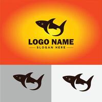 Shark logo vector art icon graphics for company brand business icon shark logo template