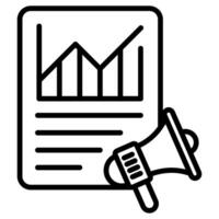 PR Metrics icon line vector illustration