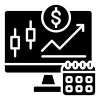 Trading Day icon  line vector illustration