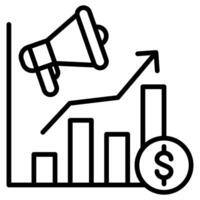 Stock Market Debut icon line vector illustration