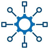 Algorithm icon line vector illustration