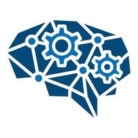 Deep Learning icon line vector illustration