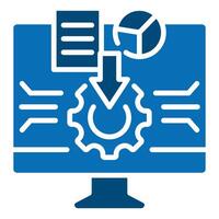 Training Data icon line vector illustration