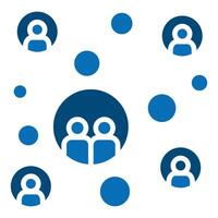 Clustering icon line vector illustration